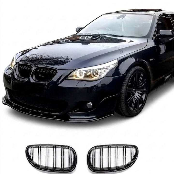 Dubultās reste BMW E60 / E61 (03-10), spīdīgi melna
