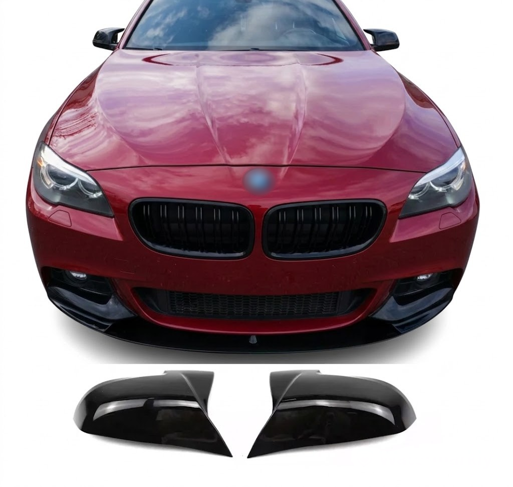 Spoguļu vāciņu komplekts BMW F10, F11, F06, F07, F12, F13 LCI, spīdīgi melns