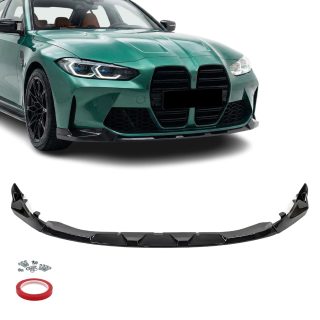WR priekšējā bufera spoileris priekš BMW M3 G80, M4 G82 / G83, spīdīgi melna — 1