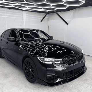 AC stila priekšējā bufera spoileris BMW G20 / G21 PRE-LCI (18-22), spīdīgi melns — 5