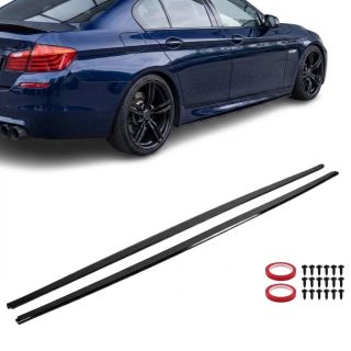 Sānu sliekšņu uzlikas BMW F10 / F11 (11-18), spīdīgi melni — 1