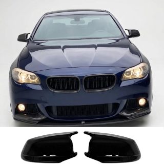 Spoguļu vāciņu komplekts BMW F10 / F11 (10-13) PRE-LCI, spīdīgi melns — 1