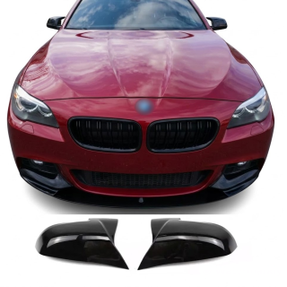 Spoguļu vāciņu komplekts BMW F10, F11, F06, F07, F12, F13 LCI, spīdīgi melns — 1